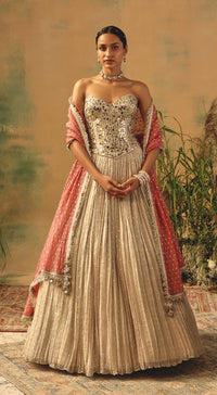 The Ivory & Amber Corset Lehenga