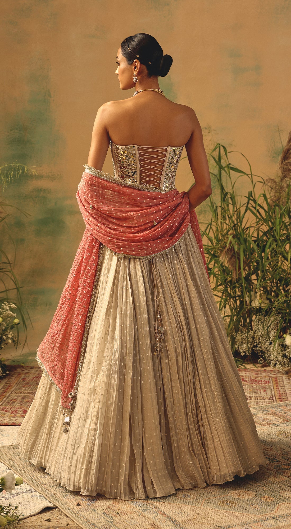 The Ivory & Amber Corset Lehenga