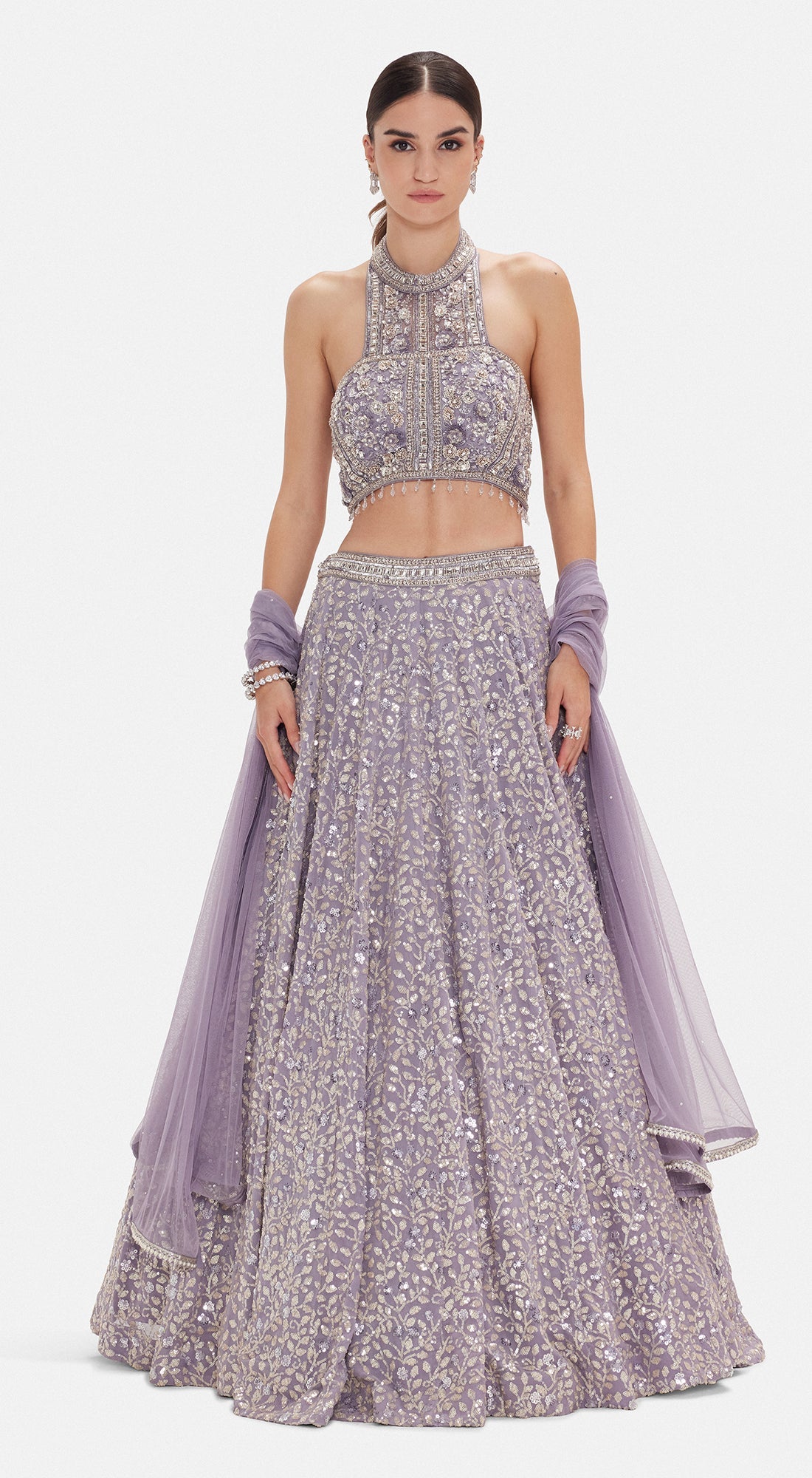 The Regal Lilac Lehenga