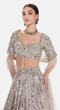 The Silver Odyssey Lehenga