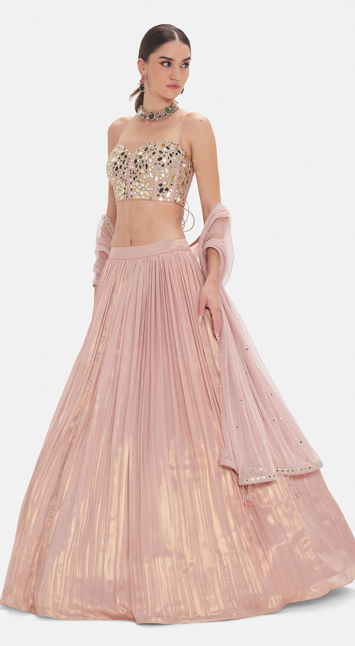 The Liquid Blush Lehenga Set