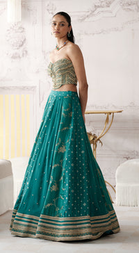 THE ROYAL TEAL LEHENGA