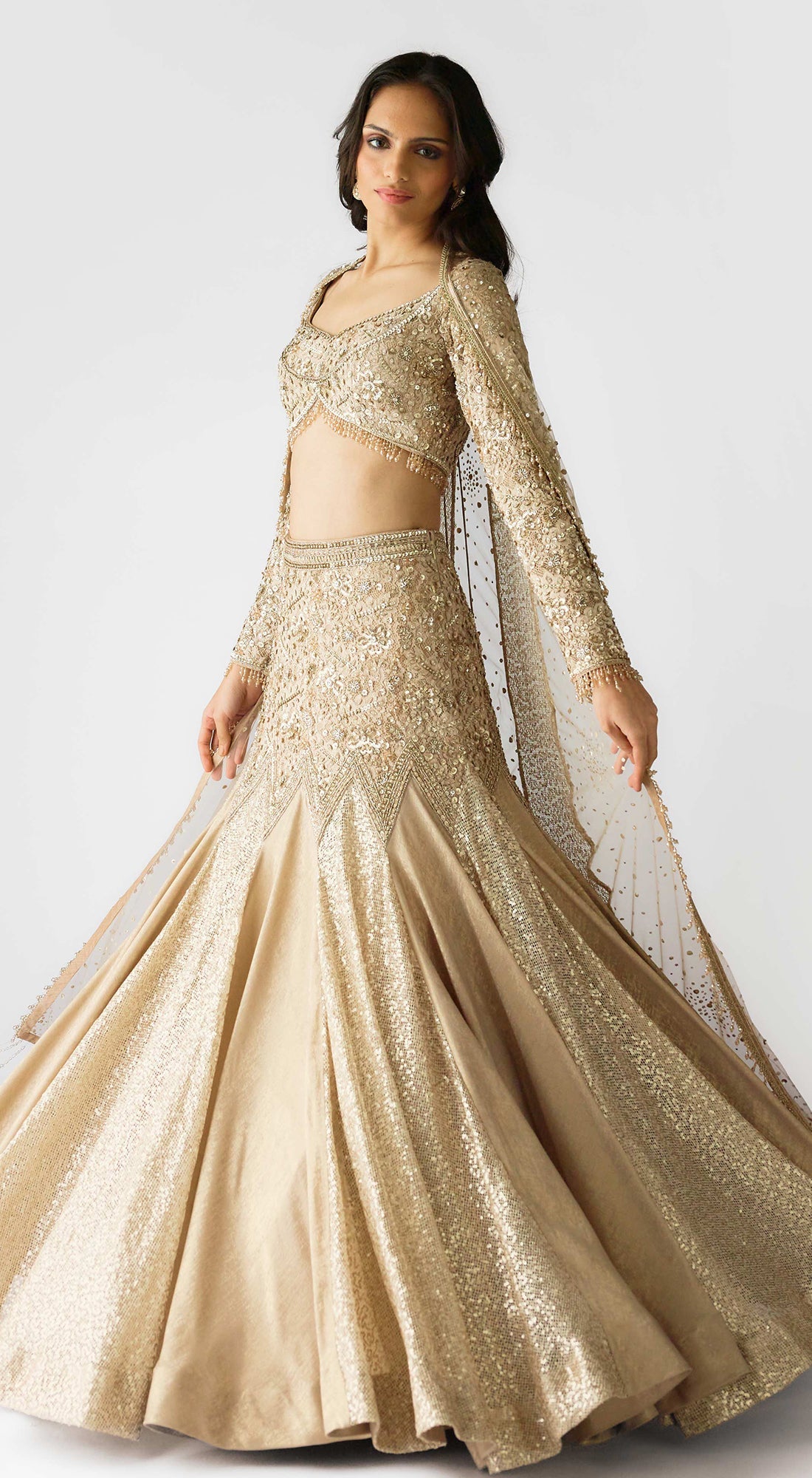 The Champagne Dawn Lehenga