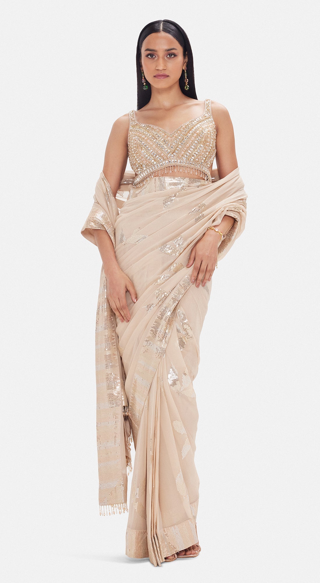 The Ethereal Taupe Saree