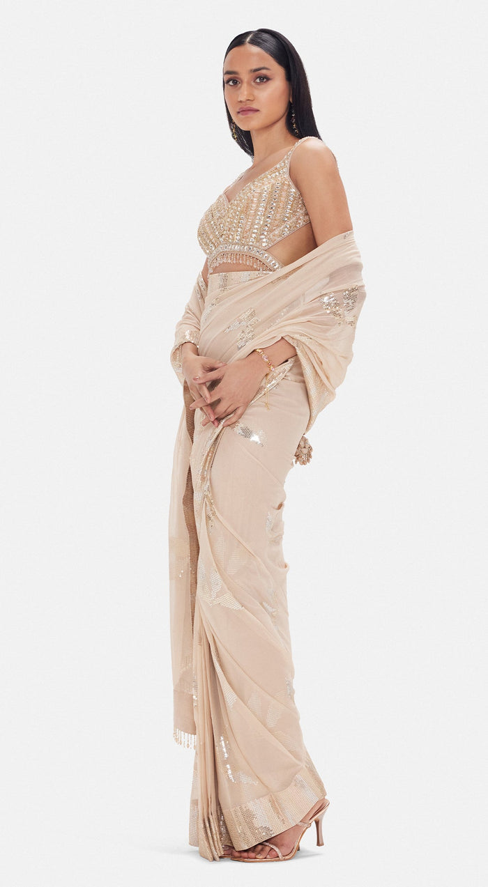 The Ethereal Taupe Saree