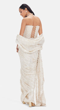 The White Lily Corset & Saree Set