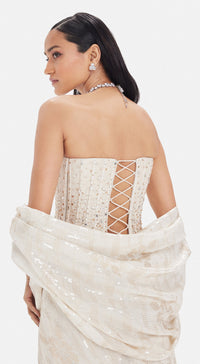 The White Lily Corset & Saree Set