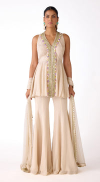 The Essence of Pearl Sharara Set