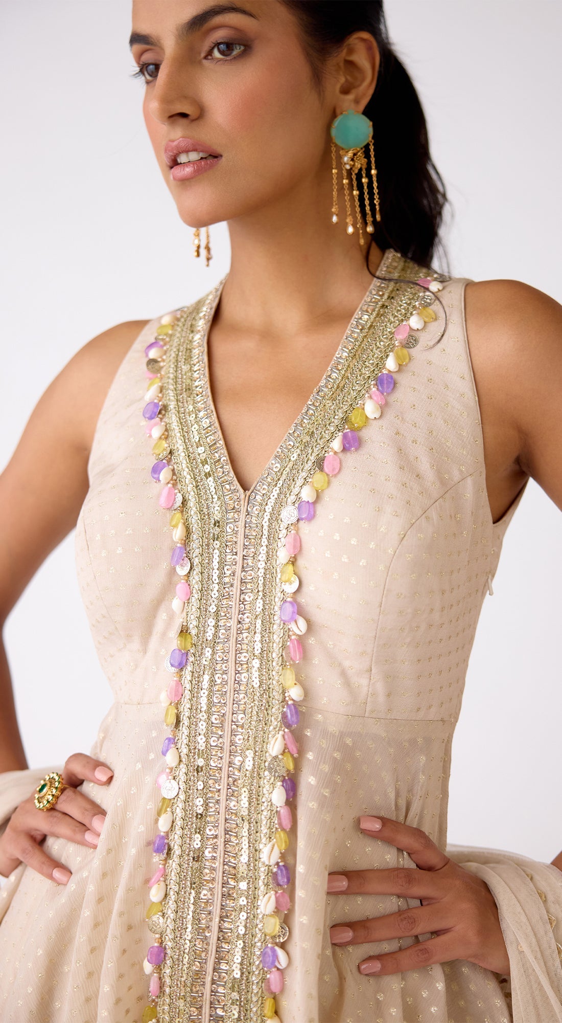 The Essence of Pearl Sharara Set