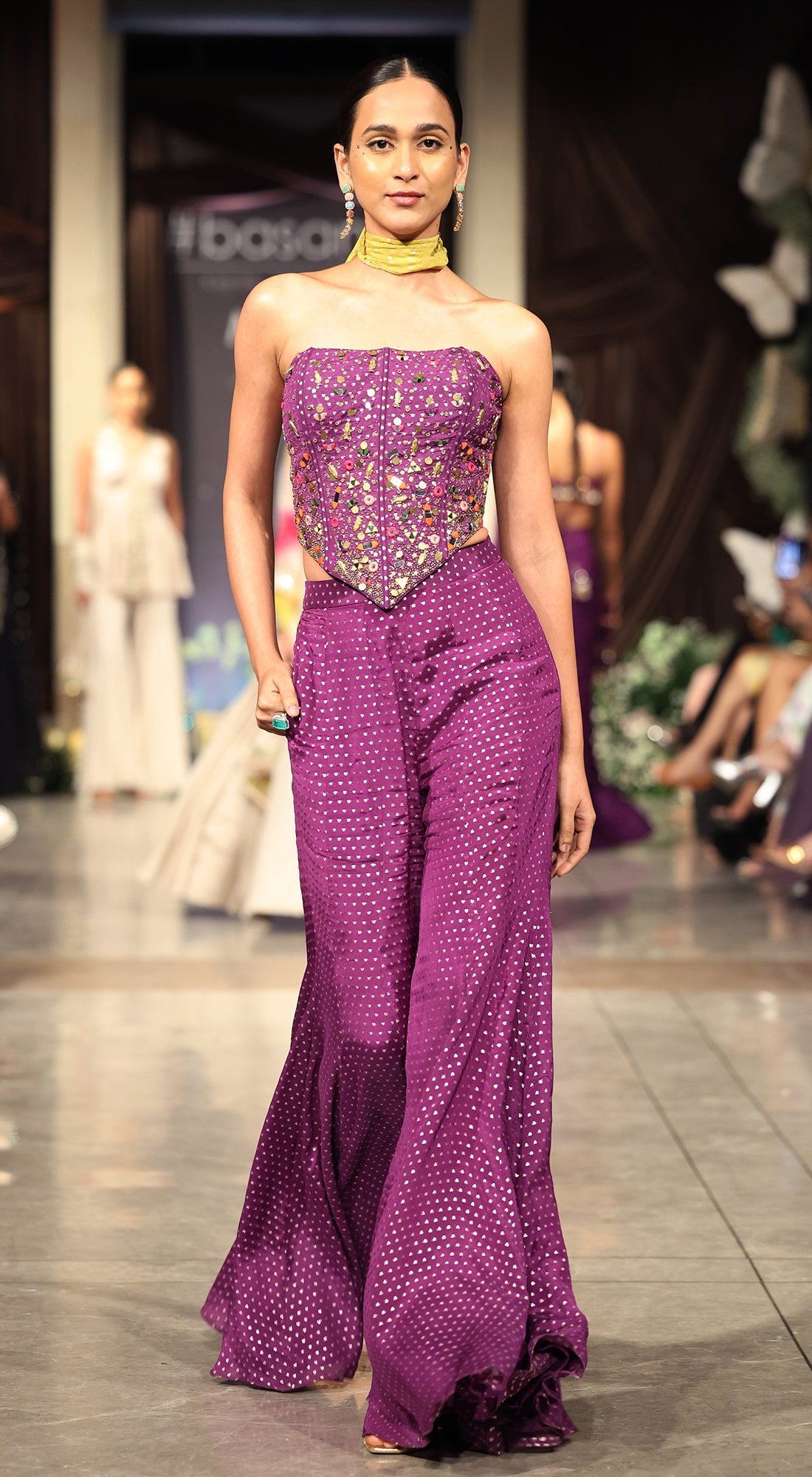 The Mystic Plum Sharara Set