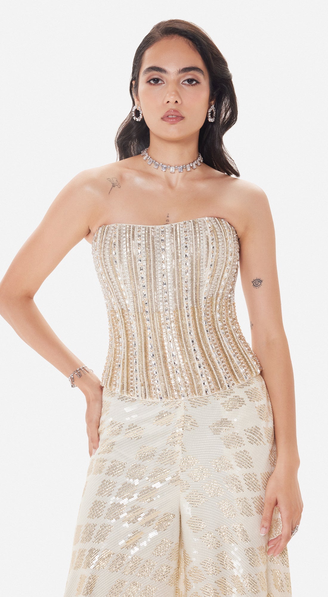 The Champagne Sparkle Corset Set