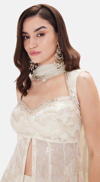 The Royal Pearl Sharara Set