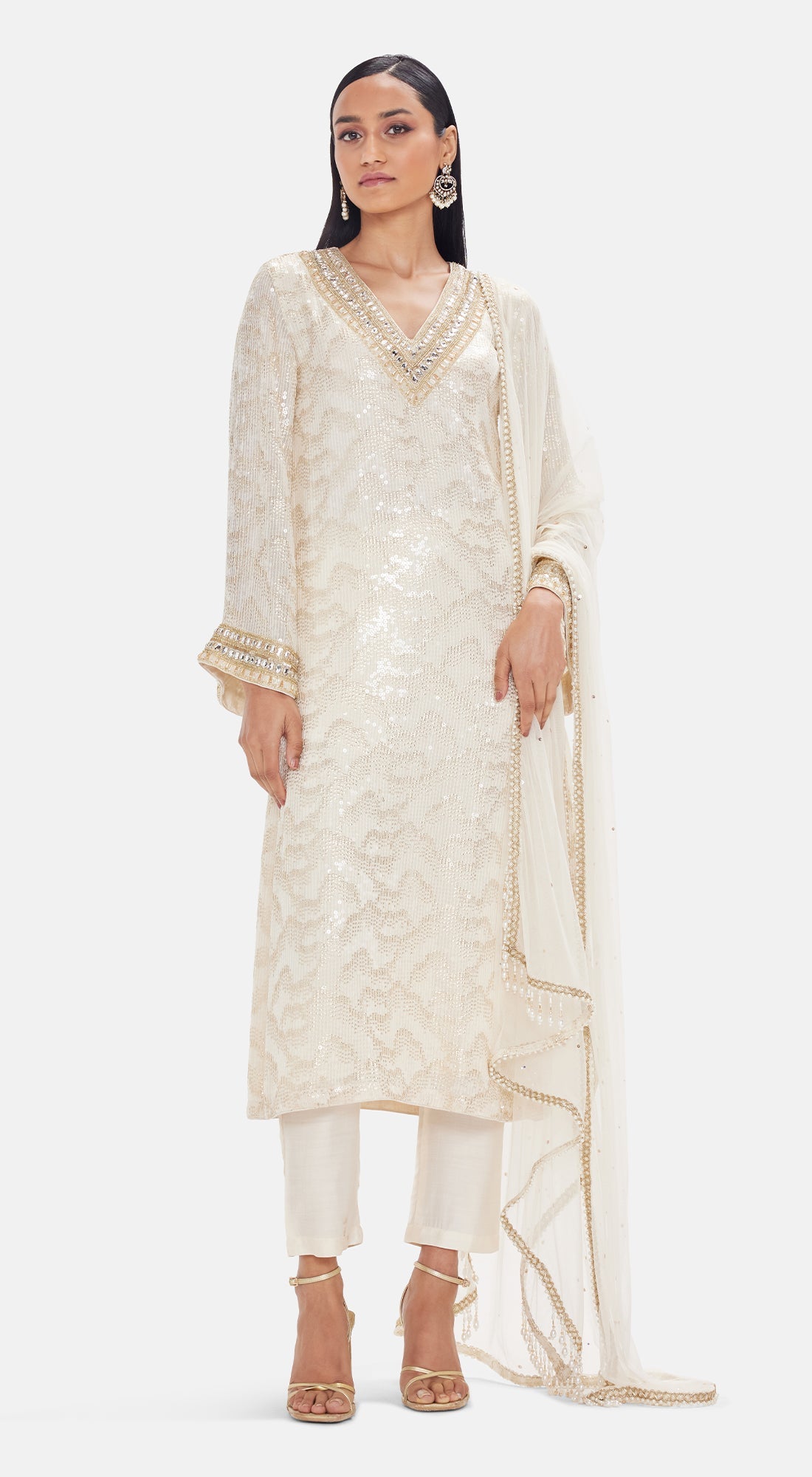 The Off-White Shimmer Suit