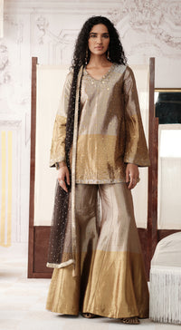 THE CHAMPAGNE DUSK SHARARA SET