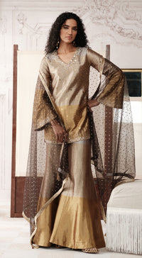 THE CHAMPAGNE DUSK SHARARA SET