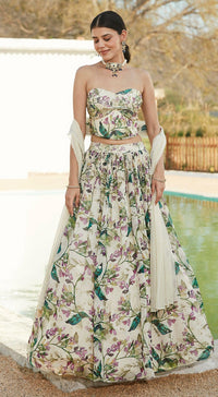Ivory Printed Lehenga Set