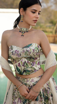 Ivory Printed Lehenga Set