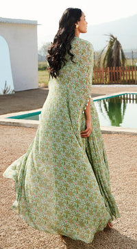 Pista Sharara Set With Cape