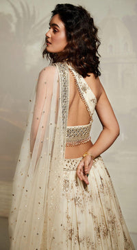 Ivory Embroidered Lehenga Set - Basanti Kapde aur Koffee