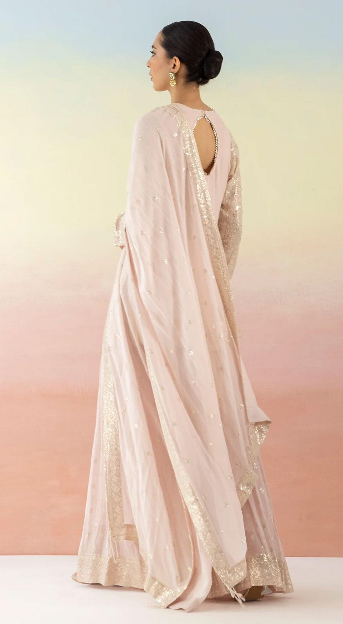 Pink Sequin Embellished Sharara Set - Basanti Kapde aur Koffee