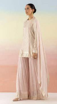 Pink Sequin Embellished Sharara Set - Basanti Kapde aur Koffee