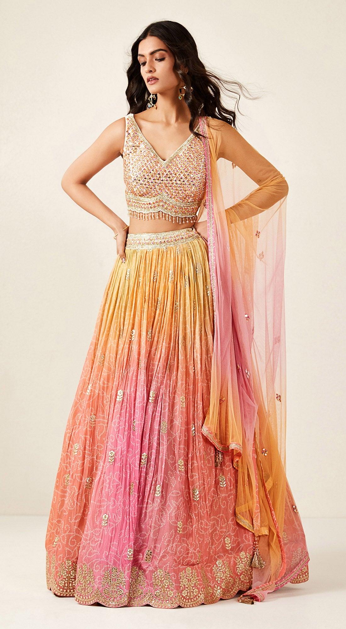 Pink Tie-Dye Lehenga Set - Basanti Kapde aur Koffee