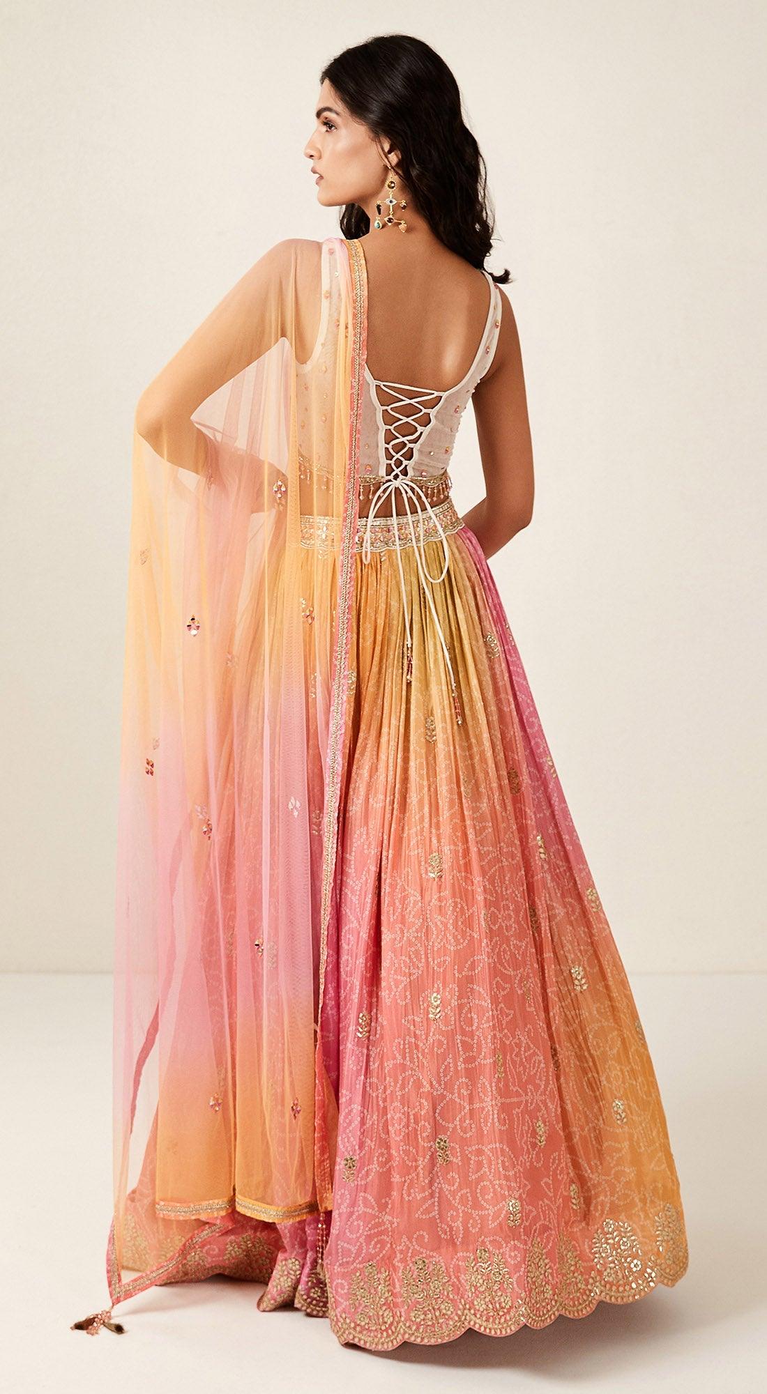 Pink Tie-Dye Lehenga Set - Basanti Kapde aur Koffee