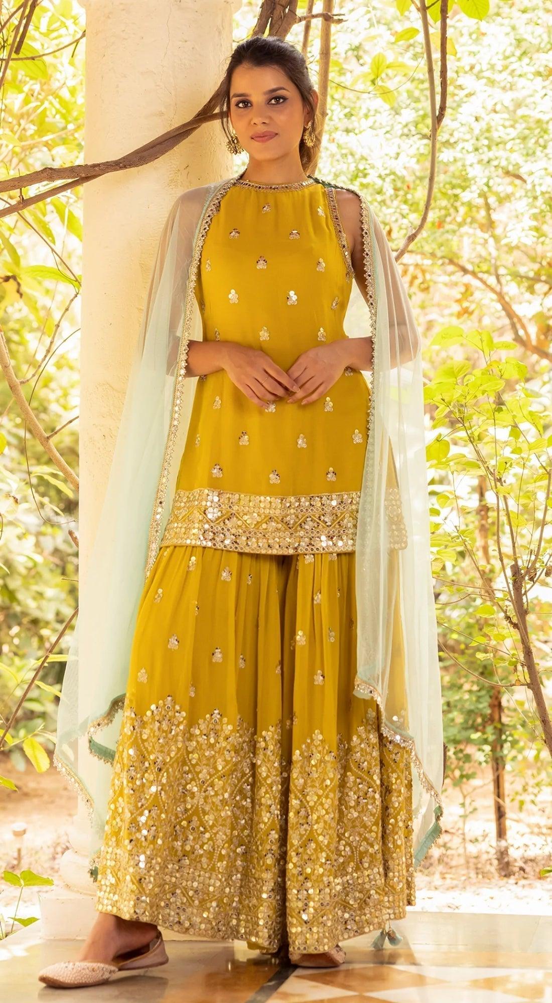 Sequins Detailed Sharara Set XXS